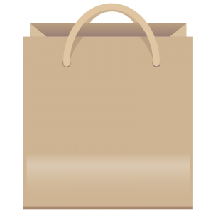 Paper shopping bag PNG image-6390